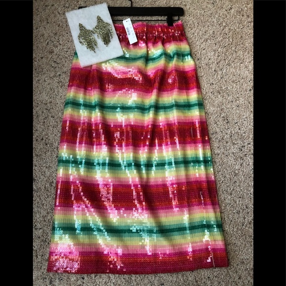 J. Crew Dresses & Skirts - NWT J.Crew Sequin Skirt Midi🎉